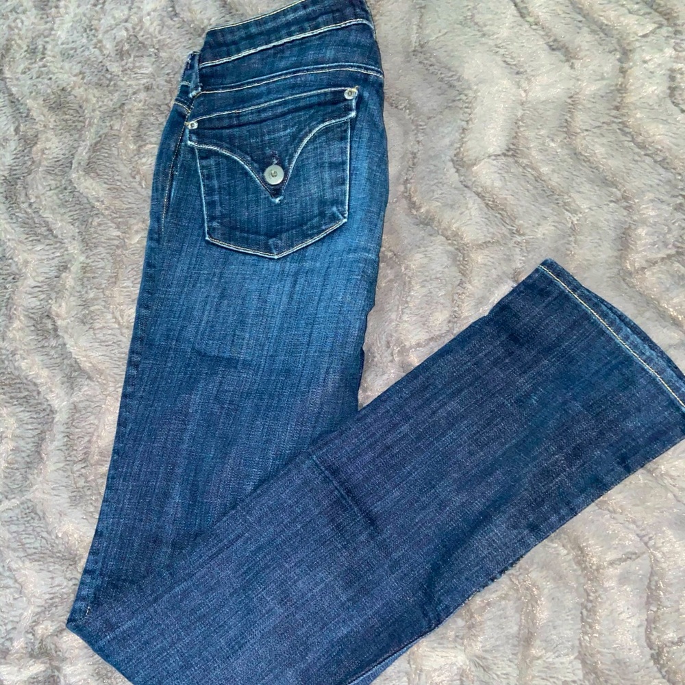 Hudson Skinny Jeans w back Pockets- 26